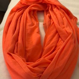 Bright orange infinity scarf